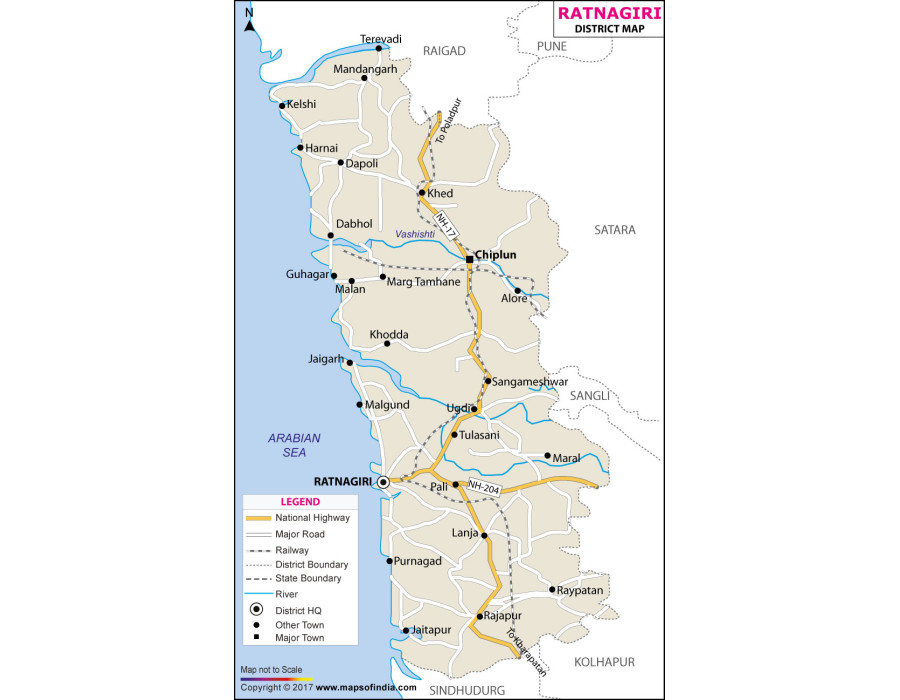 Buy Ratnagiri District Map Online